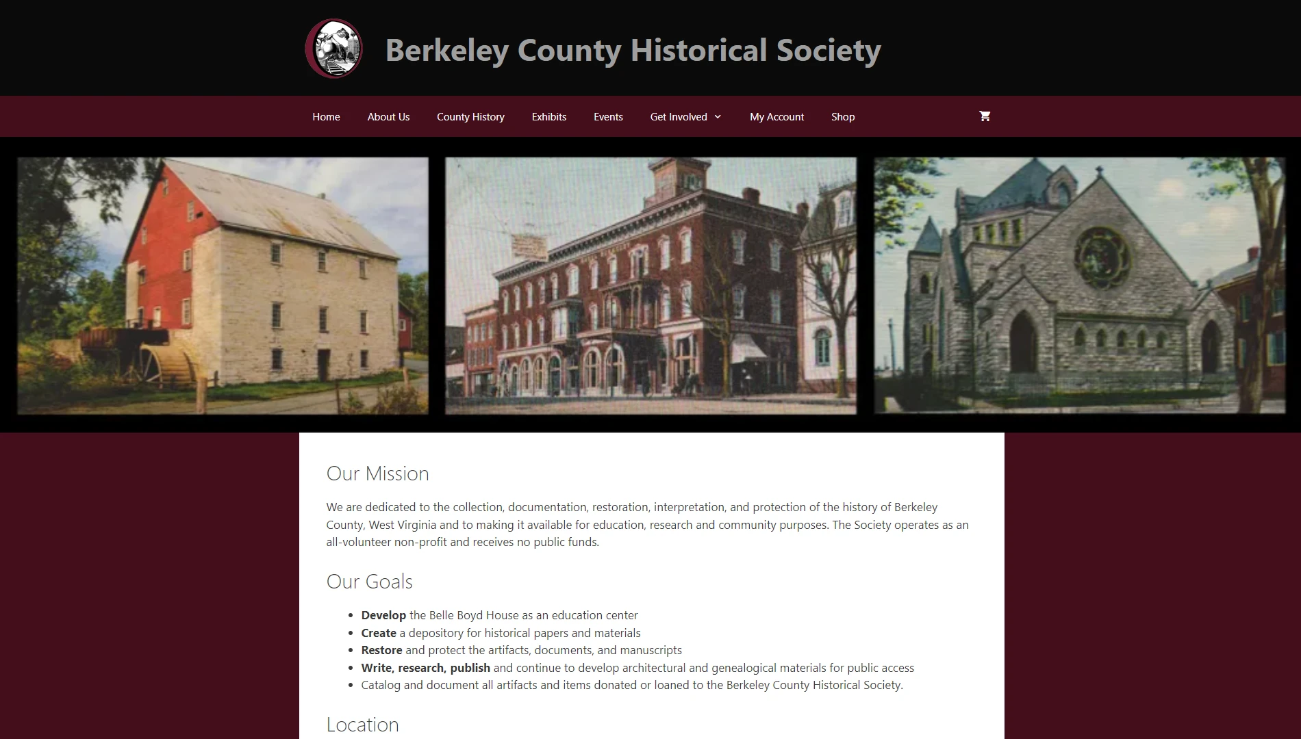 Berkeley County Historical Society's website.